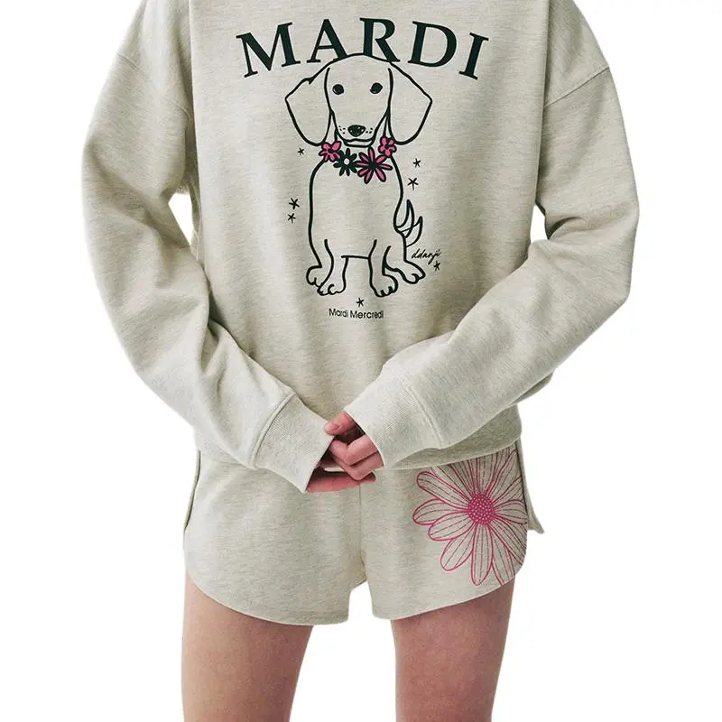 MARDI MERCREDI SS25 Casual Shorts Korean Style Women's Oat Pink-2