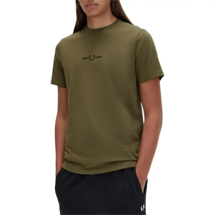 FRED PERRY Logo embroidered T shirt-2