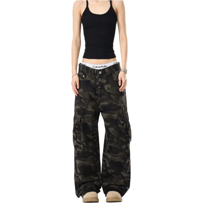 Concubine Zhu Jeans Unisex Camouflage-4