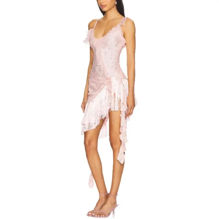 FOR LOVE & LEMONS Slip Dress Women's Pink-2