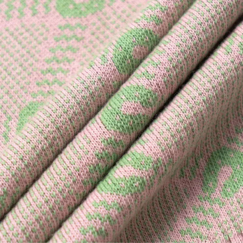 GUCCI Men Wool Cotton Jacquard Knit Vest Pink-7