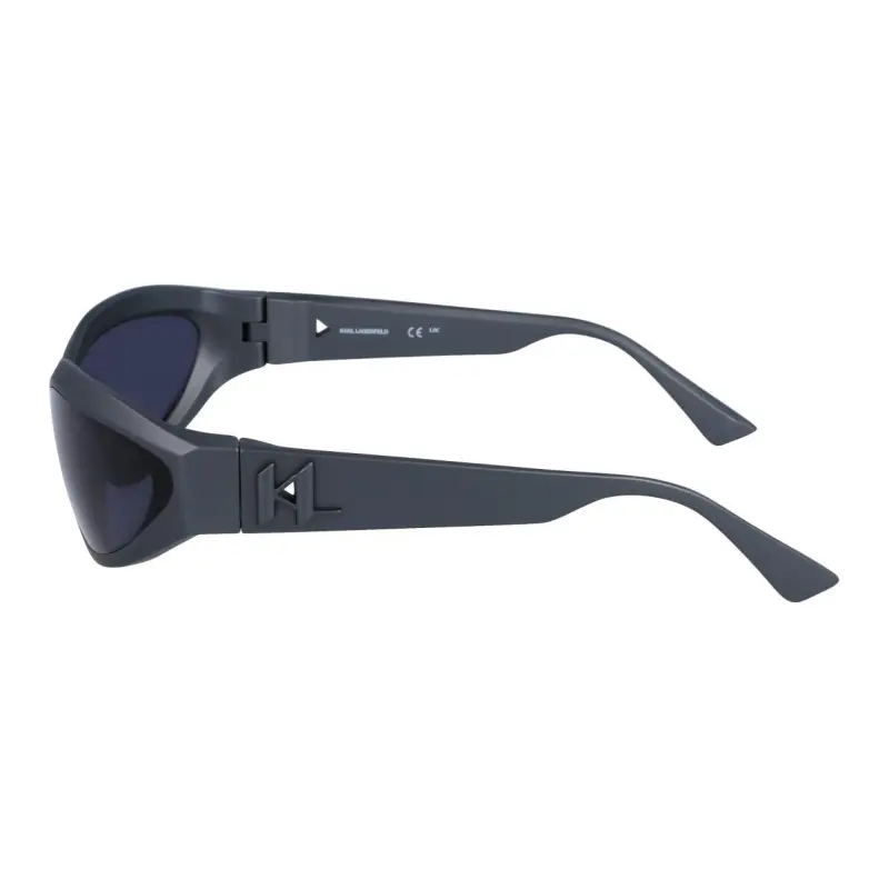 KARL LAGERFELD Injection Molded Irregular Shape Sunglasses Unisex Gray-2