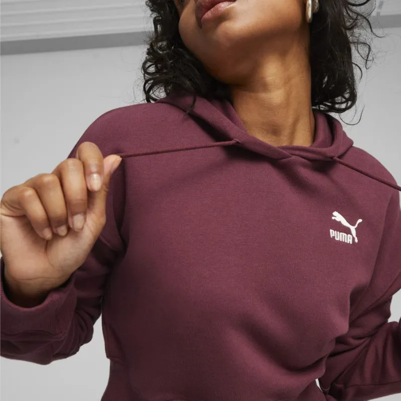 PUMA CLASSICS Cropped Hoodie TR Sweatshirt Women's Red-5