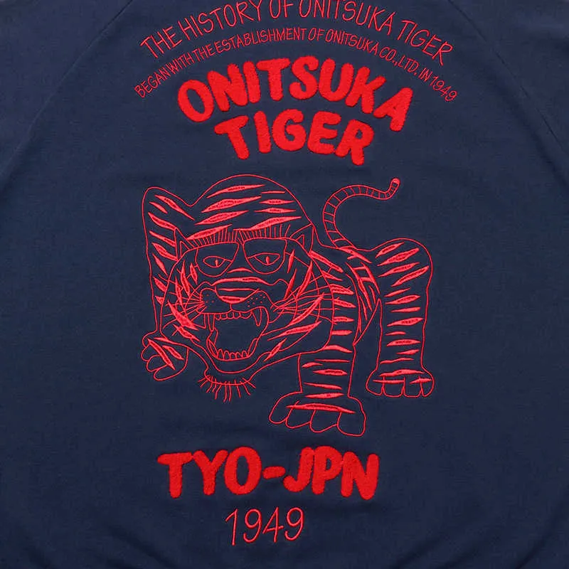 Onitsuka Tiger SWEAT Sweatshirt Unisex Navy Blue/Red-3