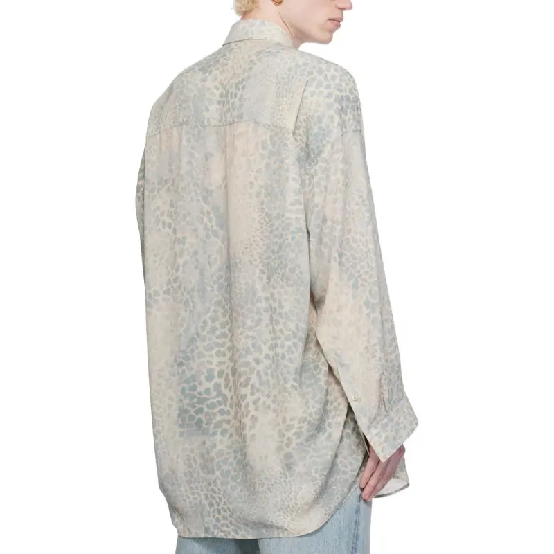 Balenciaga Leo Bleached Long Sleeved Shirt-3