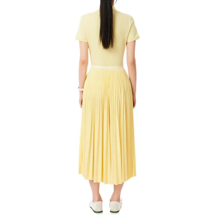 LACOSTE Casual Long Skirts Women's Yellow-2
