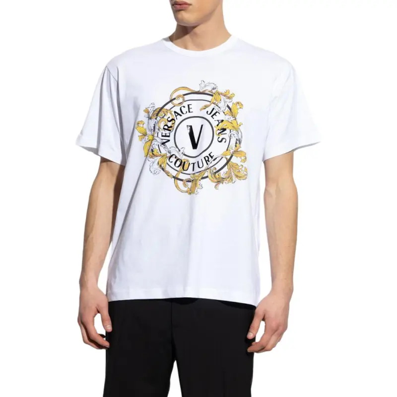VERSACE JEANS COUTURE Baroque Logo T Shirt-1