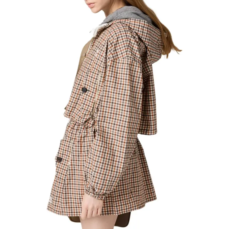 MIU MIU Gingham check Mini Skirt-4