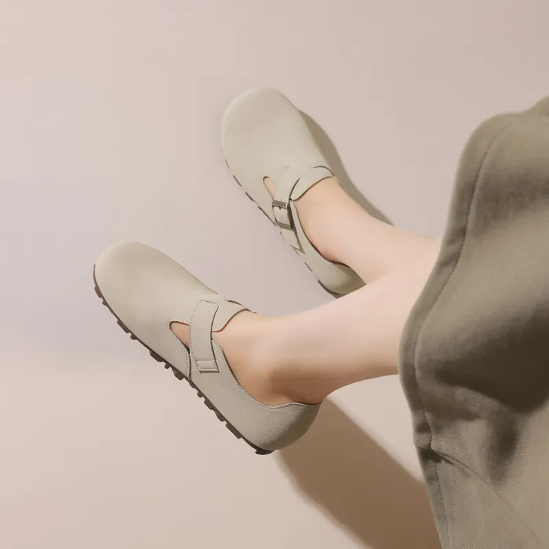 JOSINY Casual Single Shoes 1.5cm Women's Ecru/Apricot-4