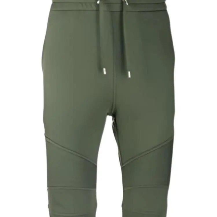 BALMAIN Knitted Sweatpants Men's Army Green-4