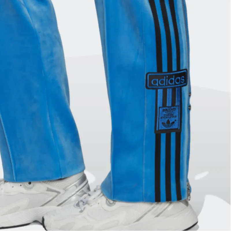 Adidas Knitted Sports Pants Women's Blue-5
