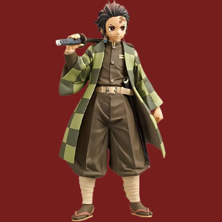 BANPRESTO Glass Factory Demon Slayer  Kimetsu No Yaiba Obi Second Style Tanjiro Kamado Bonus Gifts 15cm-2