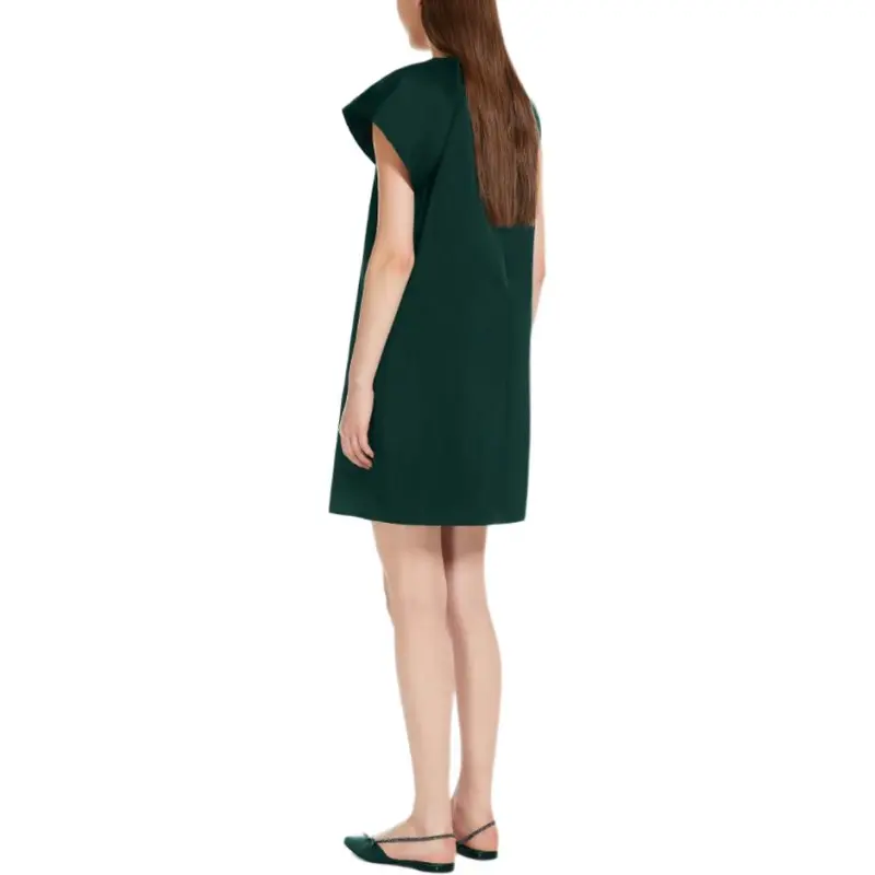 MaxMara Studio Edmea Collection Short Radzmir Dress Sleeveless Dress Women's Green-3