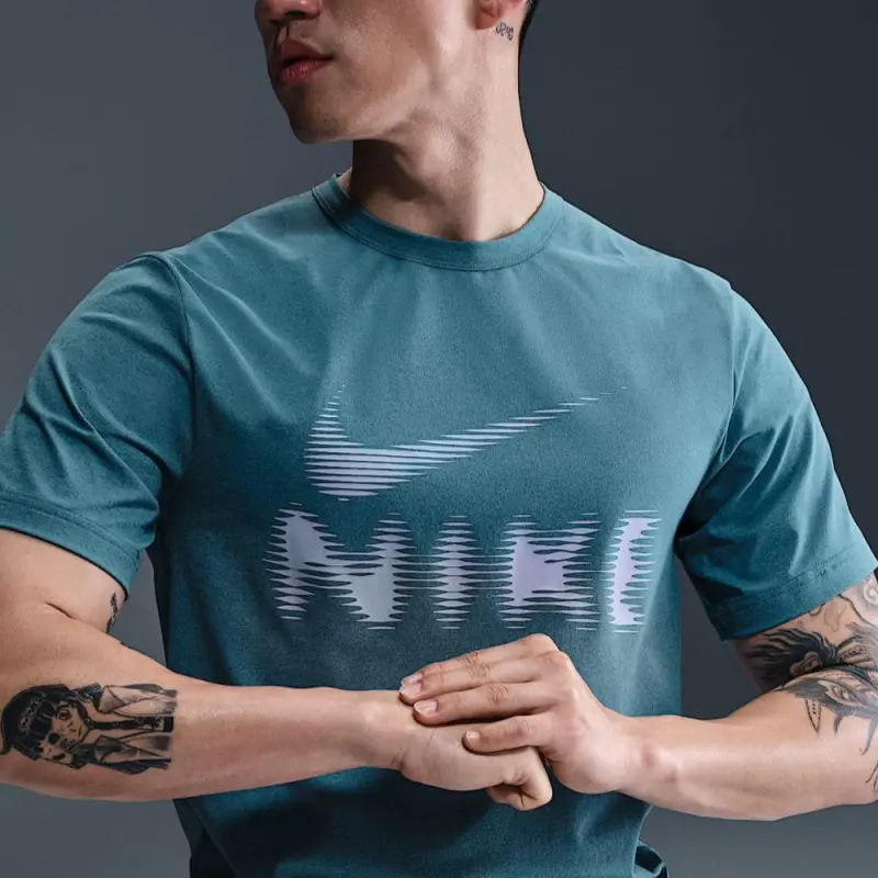 Nike HYVERSEDRI FIT UV T Shirt Men's Smoke Blue-2
