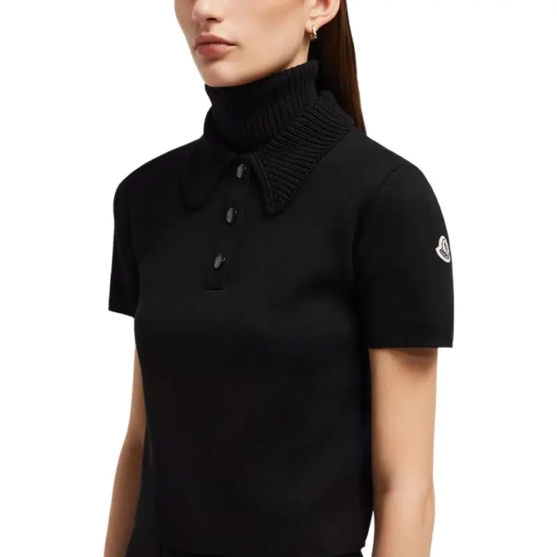 Moncler Logo appliqué Polo Sweater-5