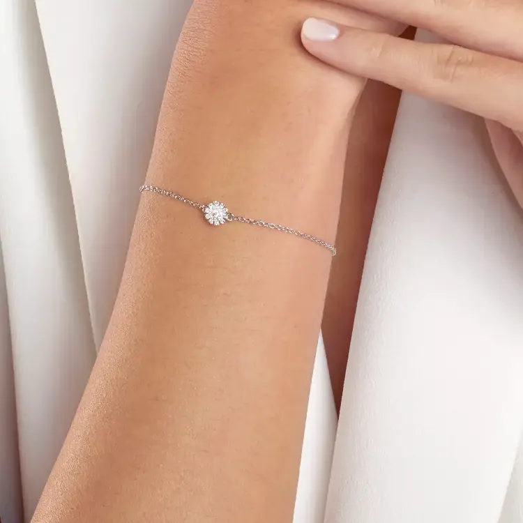 Damiani White Gold, Diamond Bracelets Women's Silver-1