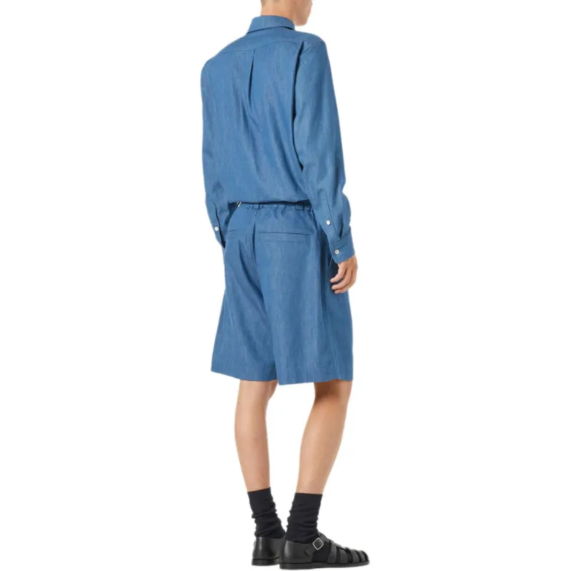 Loro Piana SS25 Casual Shorts Men's Blue-4
