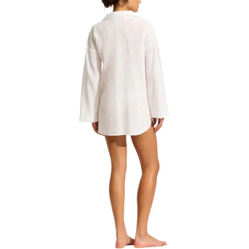 SEAFOLLY Long Sleeved Dress Women's White-0
