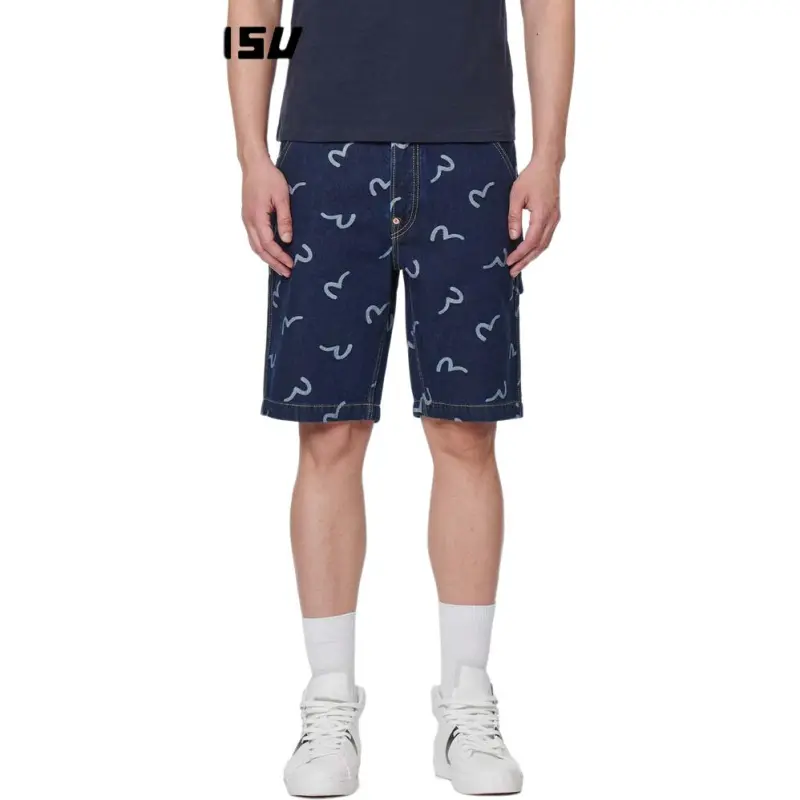EVISU Denim Shorts Men's Denim Blue-2