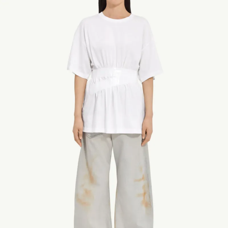MM6 Maison Margiela Taped Jersey T Shirt-3