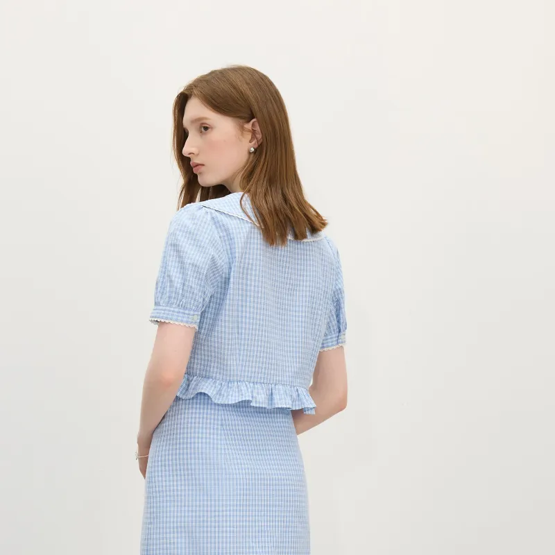 FANSILANEN Shirts Women's Sunny Mountain Blue-1