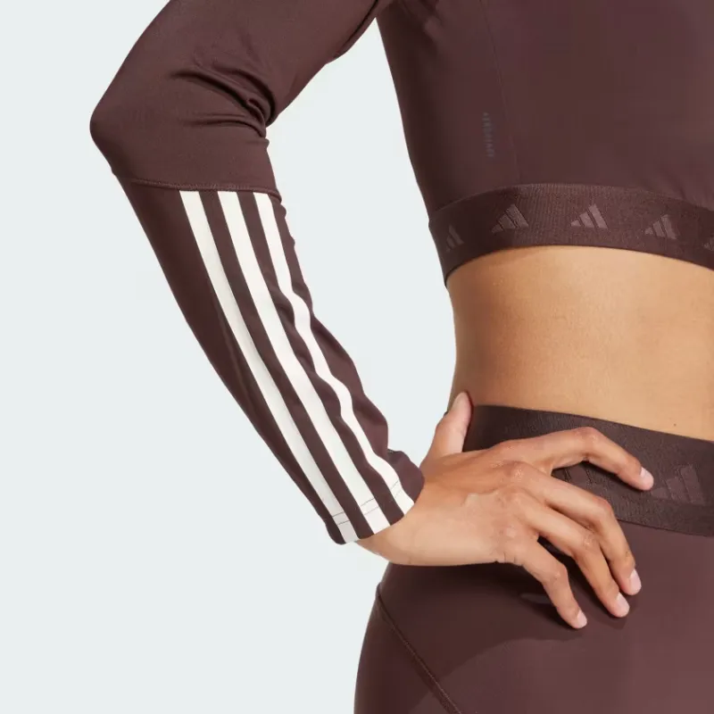 Adidas Free Shipping With AdiClub Hyperglam Training Cropped Long Sleeve Tee-3