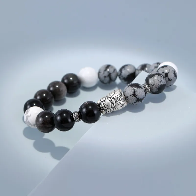 Hurry That Year Obsidian Bracelets Men's-4