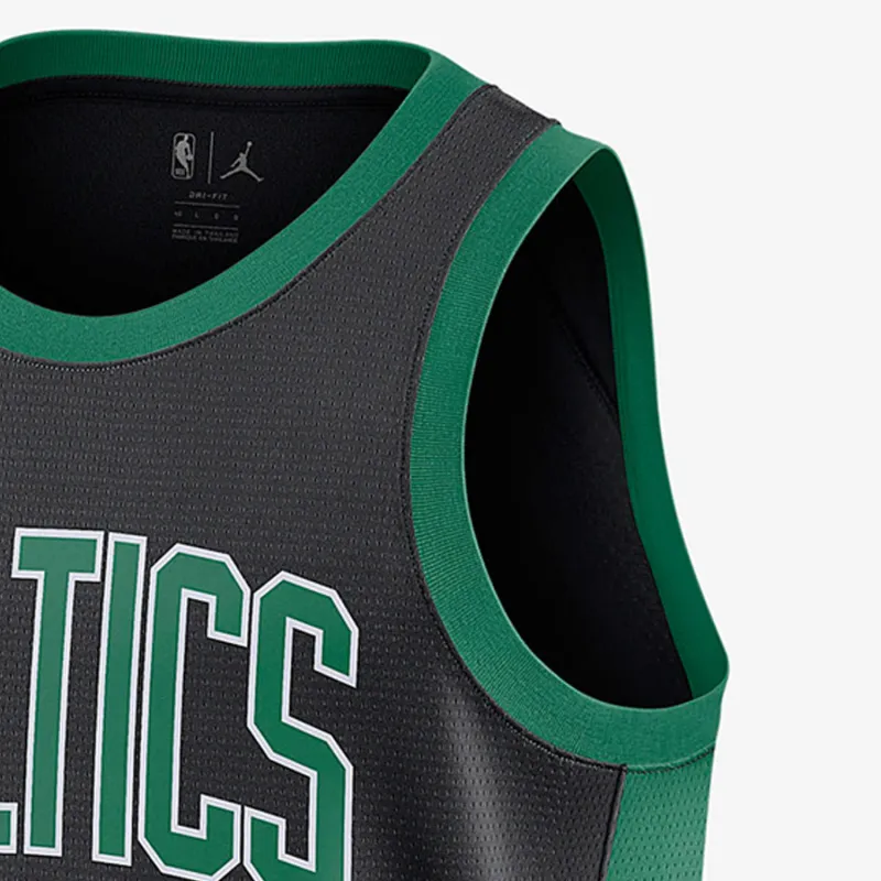 Jordan Basketball Jerseys Men's Black Green-4
