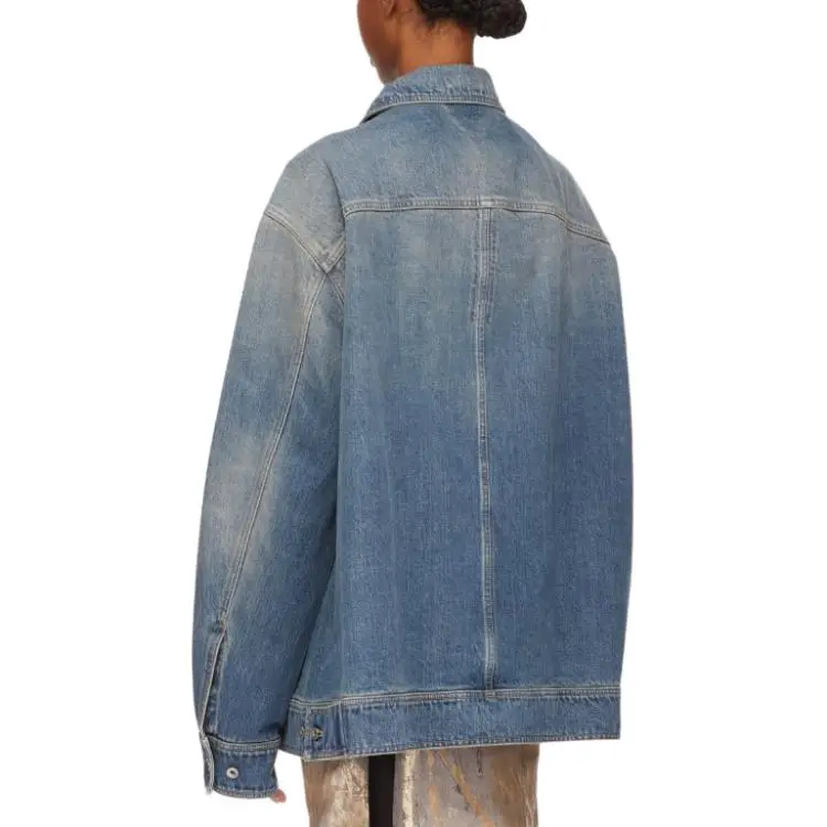 Rick Owens DRKSHDW Jumbo Denim Jacket 'Washed Indigo'-0