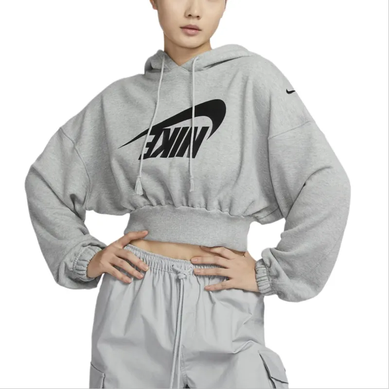 Nike Sportswear Women's Oversized Cropped French Terry Pullover Hoodie-2