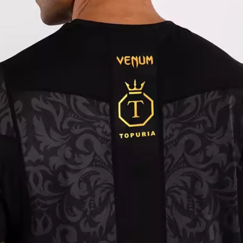 VENUM x Topuria Unmatched T-Shirt Men's Black/Gold Color-4