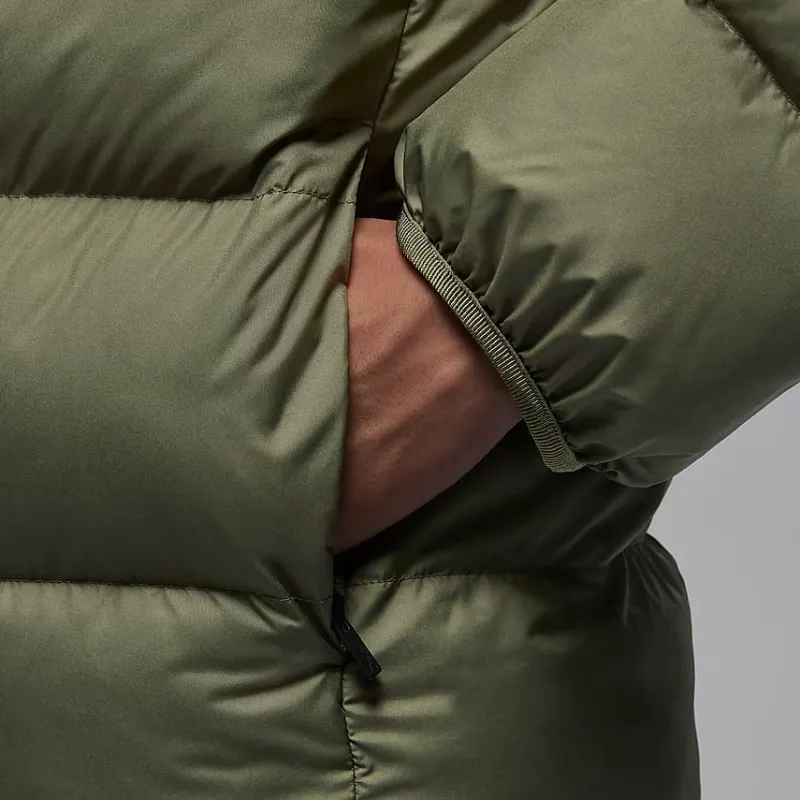 Jordan Brooklyn Puffer Jacket Men's Medium Olive Green/Black-6