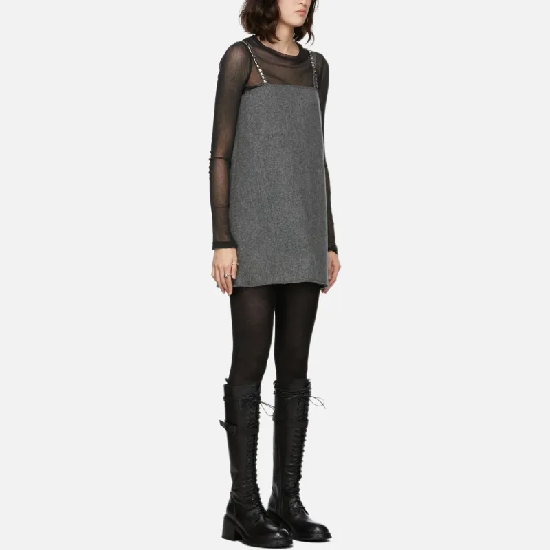 WE11DONE Sleeveless Dress Women's Gray-4