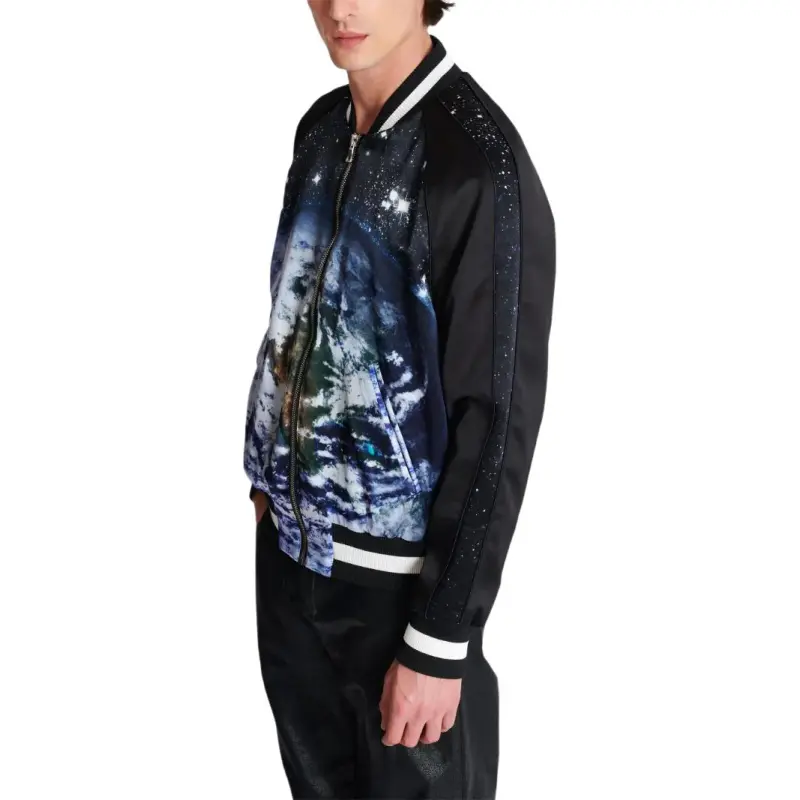 BALMAIN Earth & Stars Varsity Jacket-4