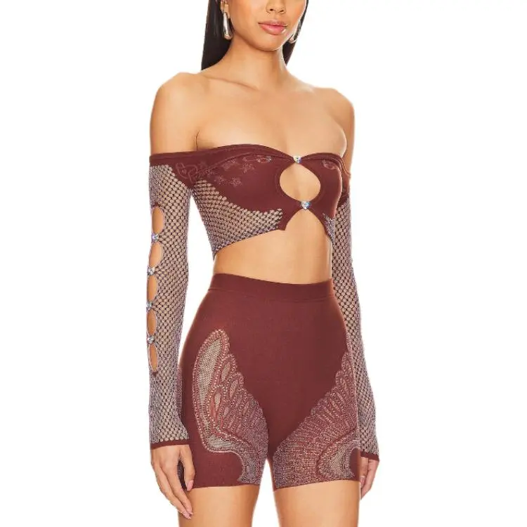 POSTER GIRL T Shirt Women's Burgundy-2