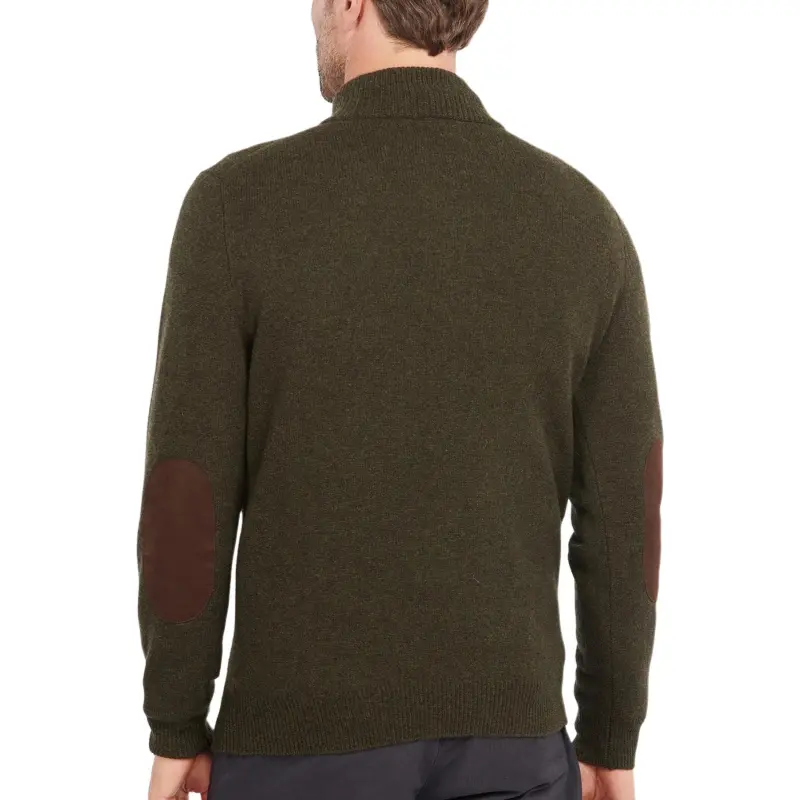 BARBOUR High Neck Half Buttoned Knit Jumper-3