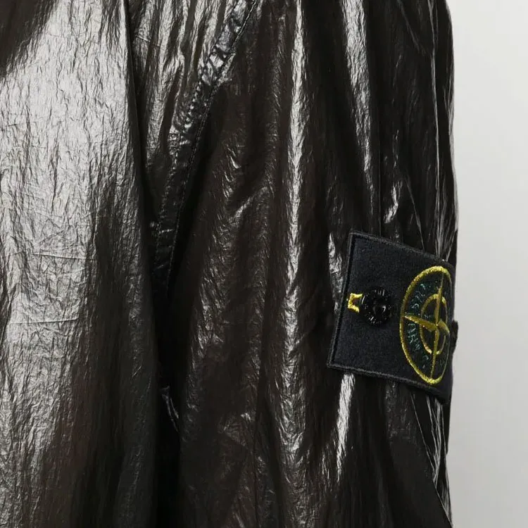 STONE ISLAND Trench Coat Men's Black-4