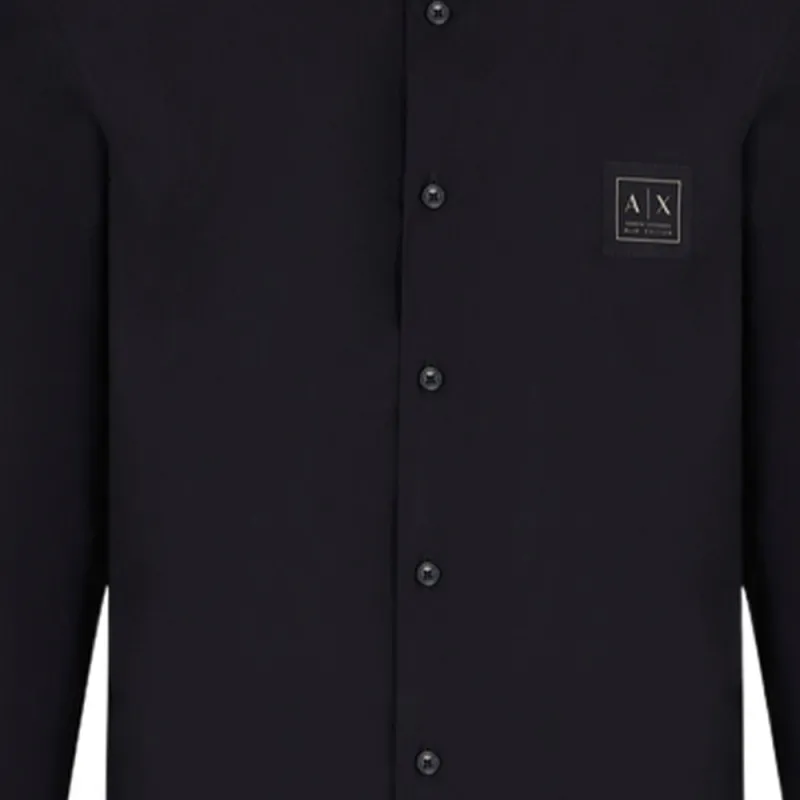 ARMANI EXCHANGEAE SS25 Shirt Men's Black-1