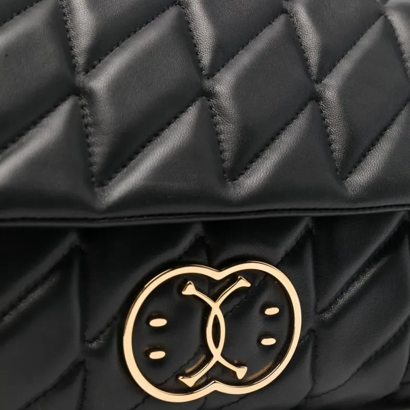 MOSCHINO Calfskin Handbag, Shoulder Bag Women's Black-2