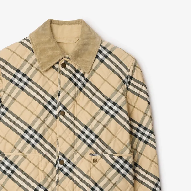 Burberry Check Printed Quilted Jacket-5
