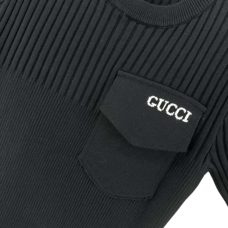 GUCCI SS25 Short Sleeved Dress Unisex Black-2