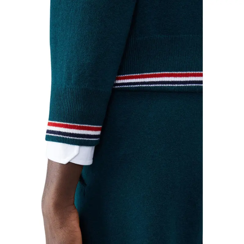 THOM BROWNE Cashmere Knitted Zip up Hoodie-4