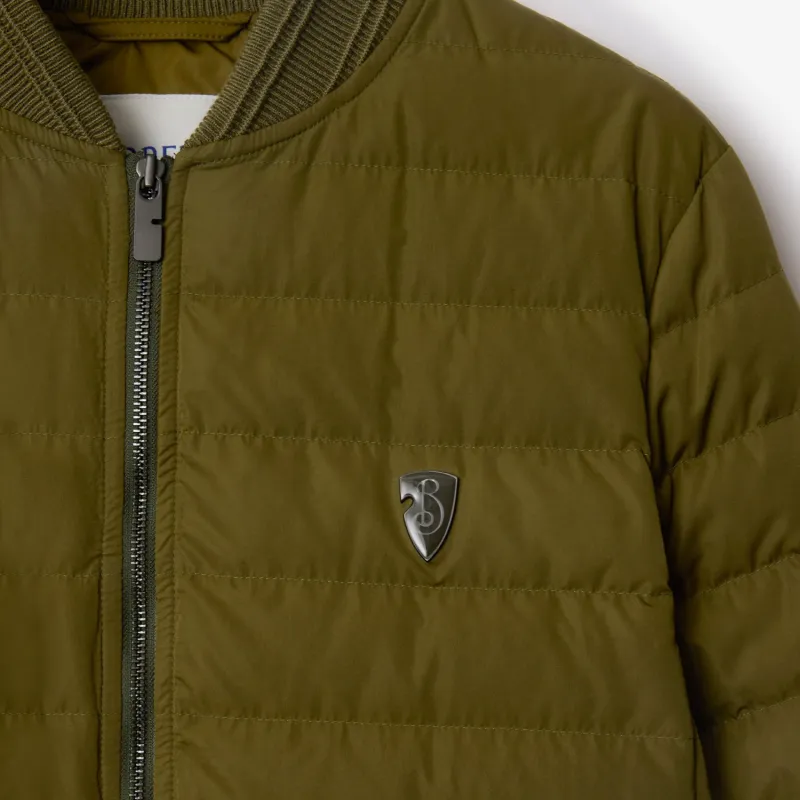Burberry Logo Plaque Quilted Down Jacket-4