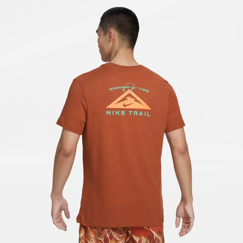 Nike T Shirt Men's Darker Reddish Umber-3