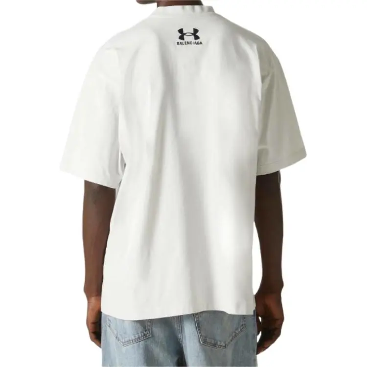 Balenciaga Logo Embroidered Crewneck T Shirt-3