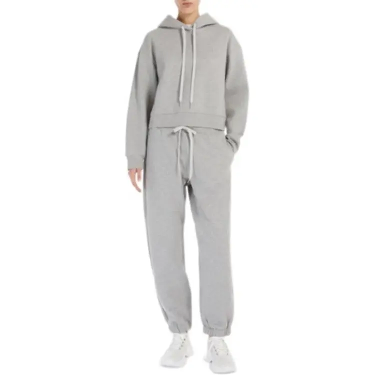 WEEKEND MaxMara SS25 Knitted Sweatpants Women's Light Gray-1