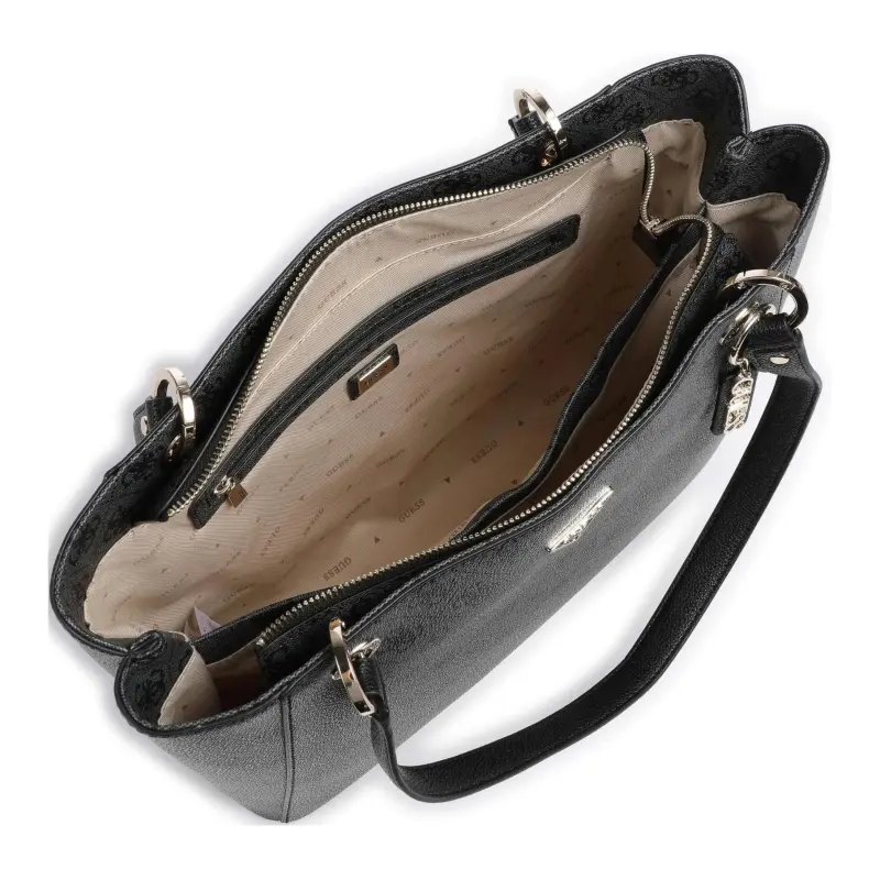 GUESS Polyurethane One Shoulder Handbag Regular Women's Black & Multicolor-4
