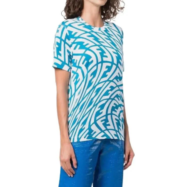 FENDI T Shirts Women's Blue-3