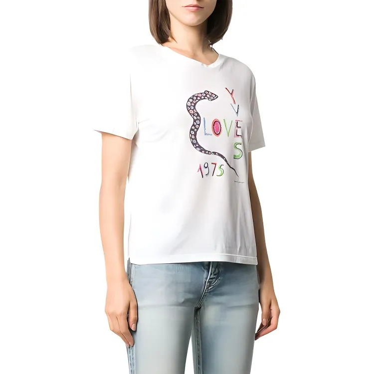 SAINT LAURENT T Shirt Women's White-2