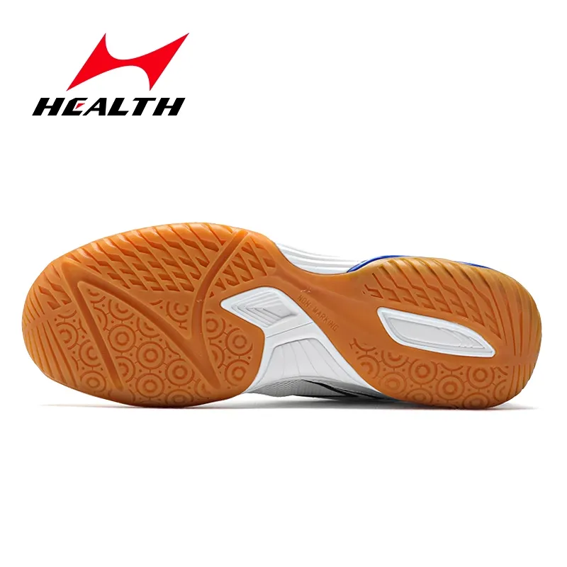 HEALTH Cushioned Slip-Resistant Low-Top Training Shoes Unisex White Blue-2